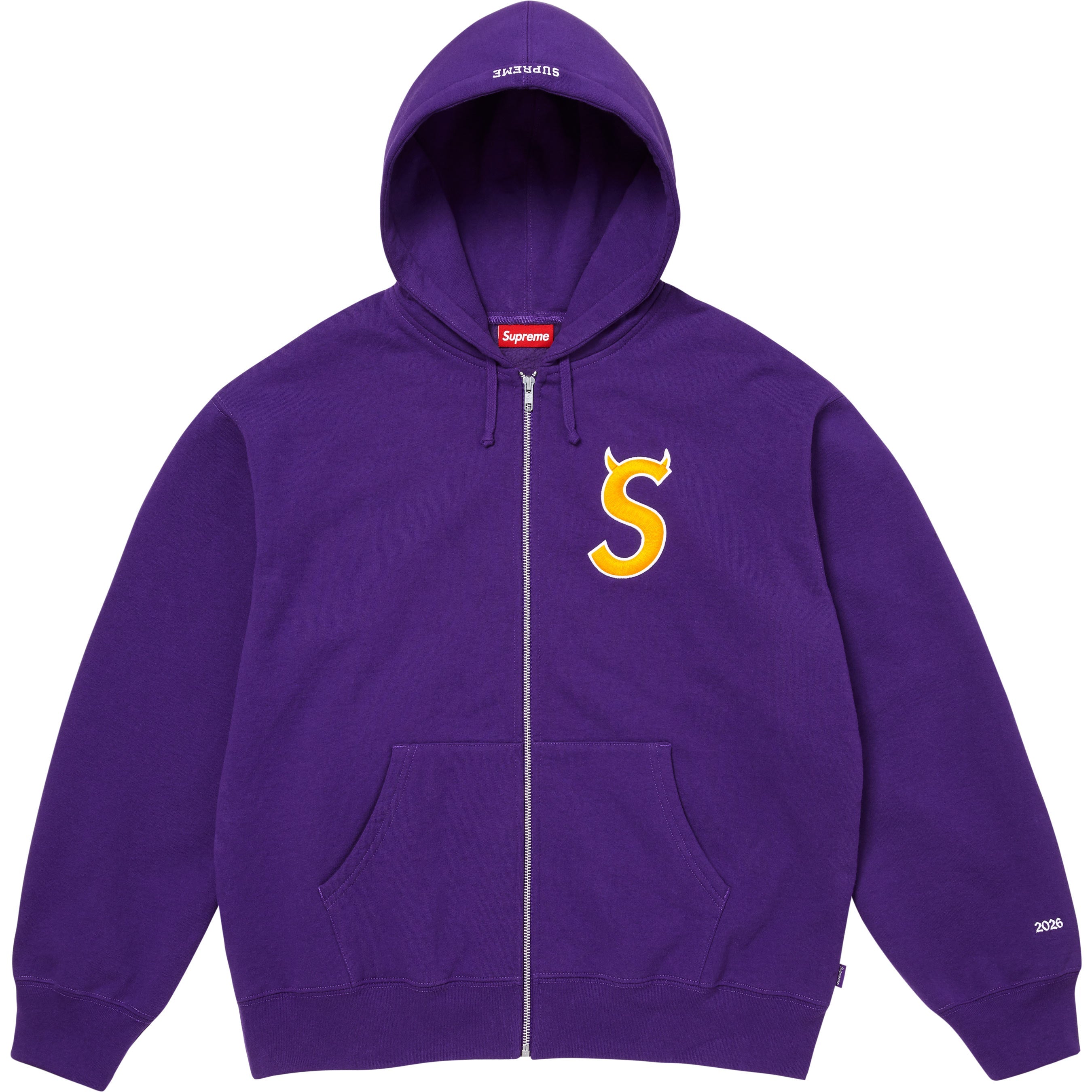 Devil S Logo Zip Up Hooded Sweatshirt view 4